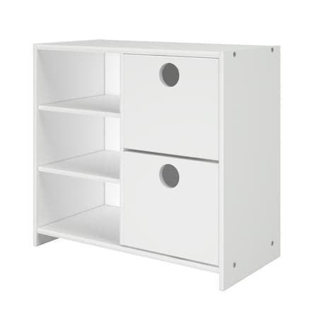 Facelift First PD-780C-TW 2 Drawer Chest with Shelves In White FA935180